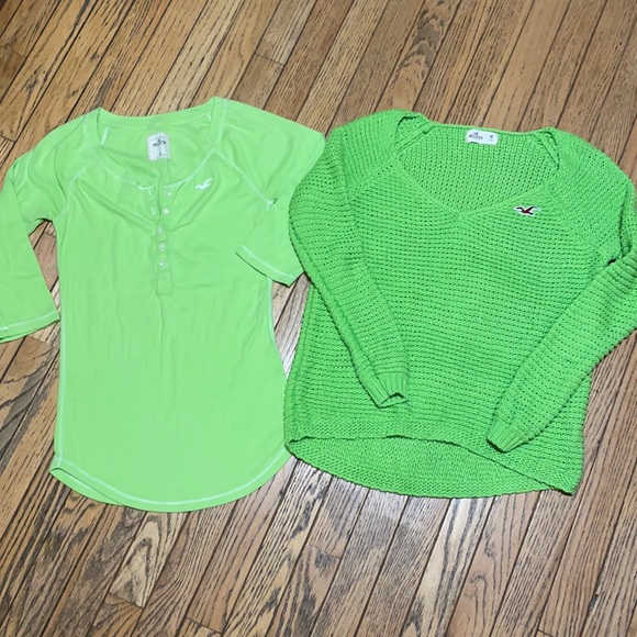 Hollister Tops Bundle 2 Green Hollister Tops Like New M Poshmark